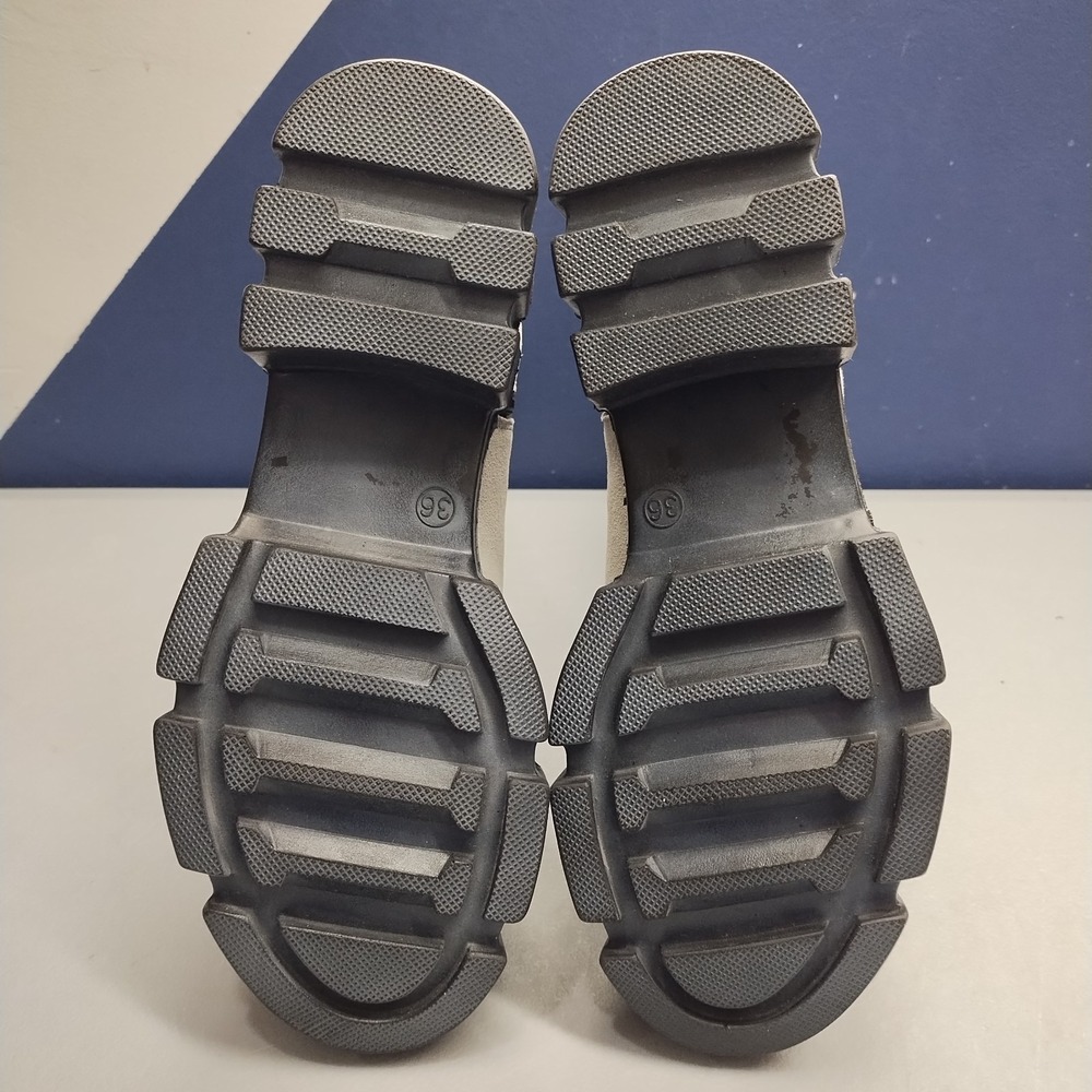 Free People Brooks Chelsea Boots Women's EU Size 36 Gray Black Lug Sole Side Zip - Picture 6 of 10